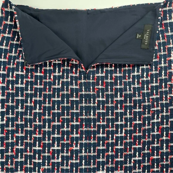 Talbots Navy Red White Tweed Skirt Size 10P - Picture 5 of 11